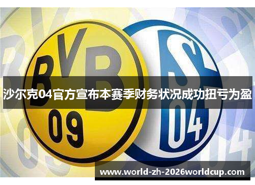 沙尔克04官方宣布本赛季财务状况成功扭亏为盈